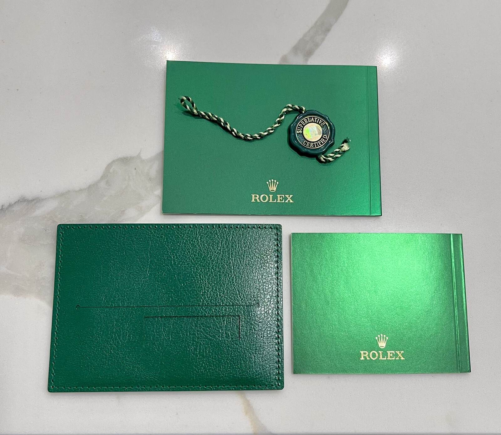 OEM New Style Rolex Oyster Perpetual Booklet 124300 126000 Card Holder TAG NEW