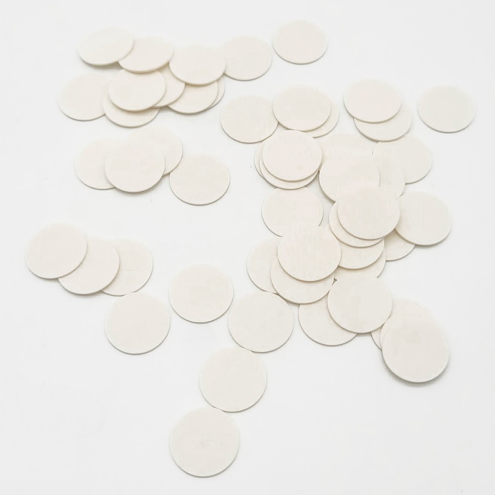 (100) VARIOUS FIBRE POOL CUE TIP PADS - PADS BETWEEN TIP AND FERRULES
