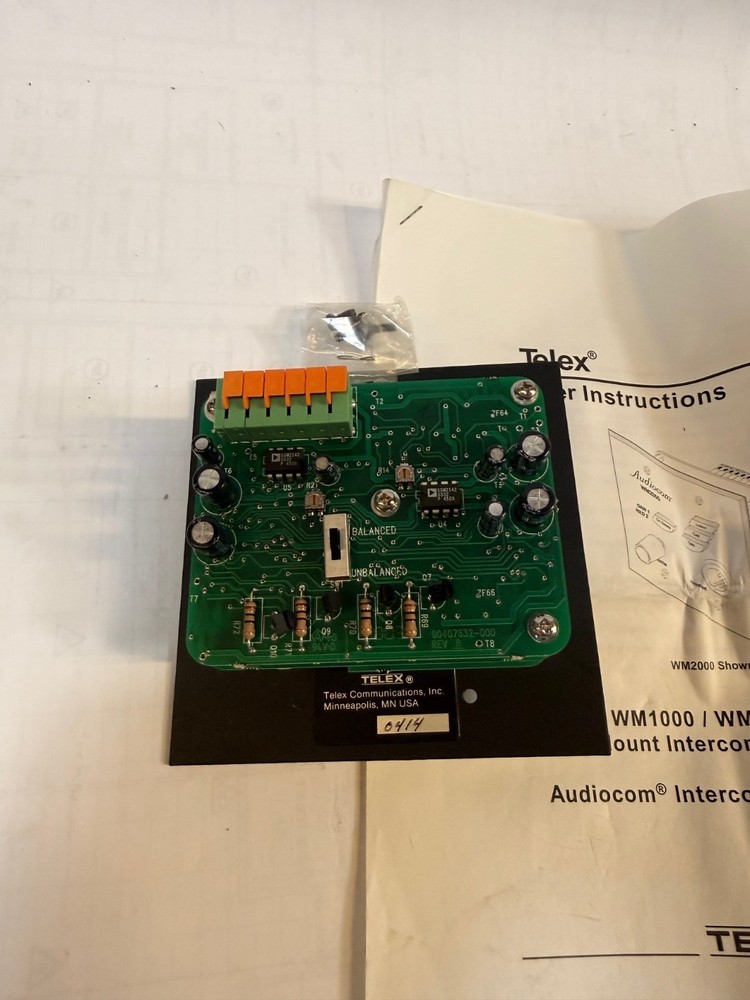 Telex Audiocom WM2000 Wall Mount Intercom Headset Station