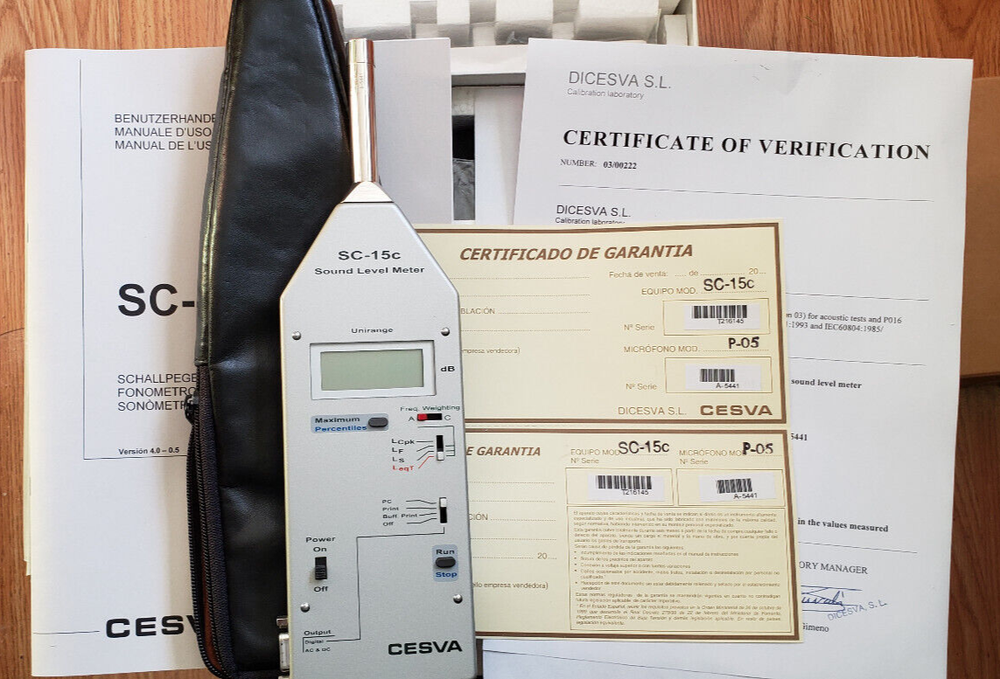 CESVA SOUND LEVEL METER MODEL SC-15c B & K RION