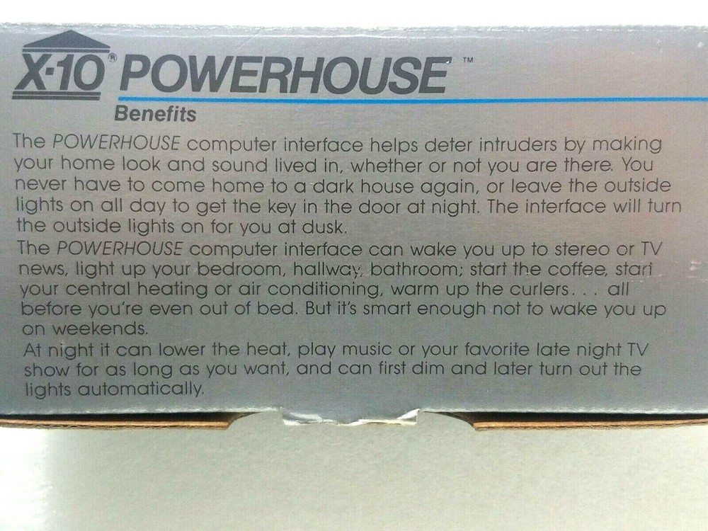 X-10 Powerhouse Computer Interface Model: CP290 ~RS-232 Compatible ~NIB