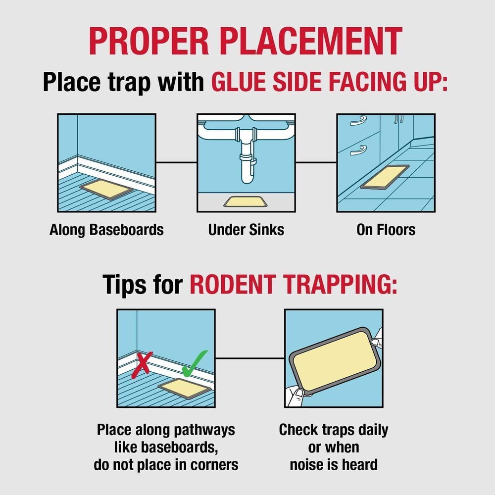 Catchmaster Mouse & Insect Glue Traps, Baited, 4-Pk