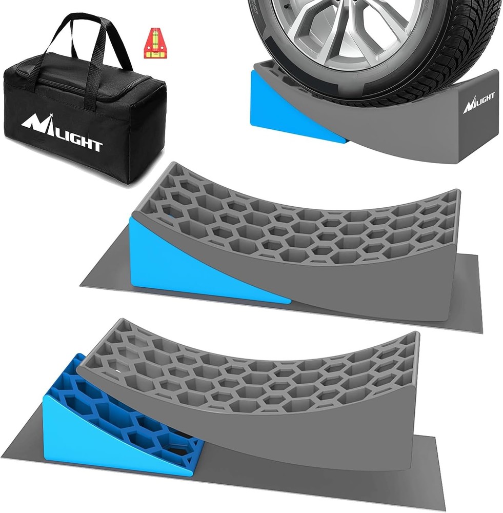 Nilight Camper Leveling Blocks Leveling System for Single Dual Axle Trailers