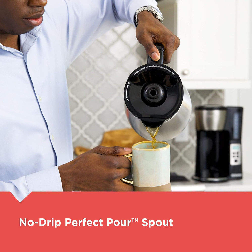 12 Cup Thermal Programmable Coffee Maker with Brew Strength and VORTEX Technolog