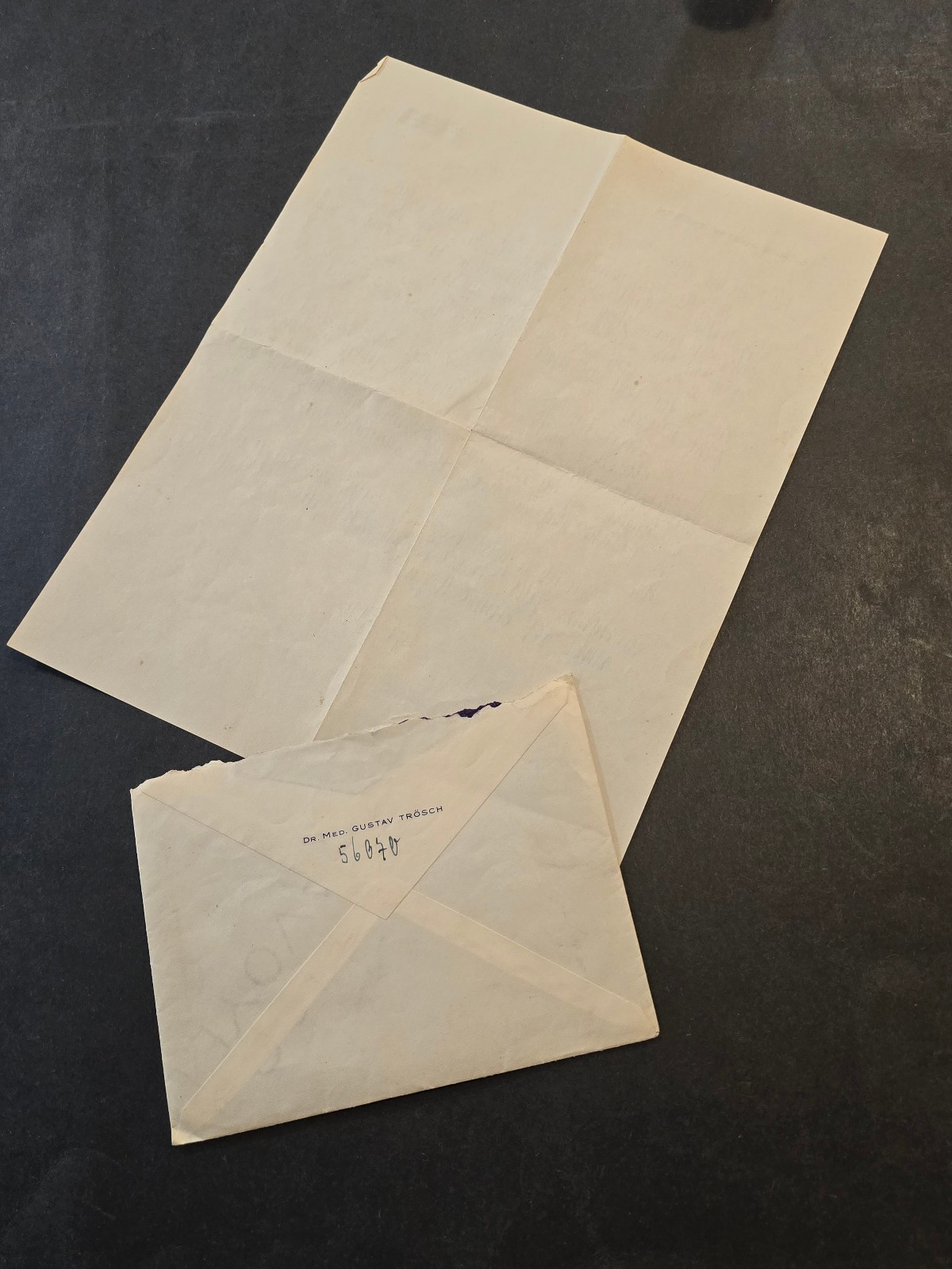 WWII Third Reich German Feldpost Mailed Red Cross Military Doctors Letter