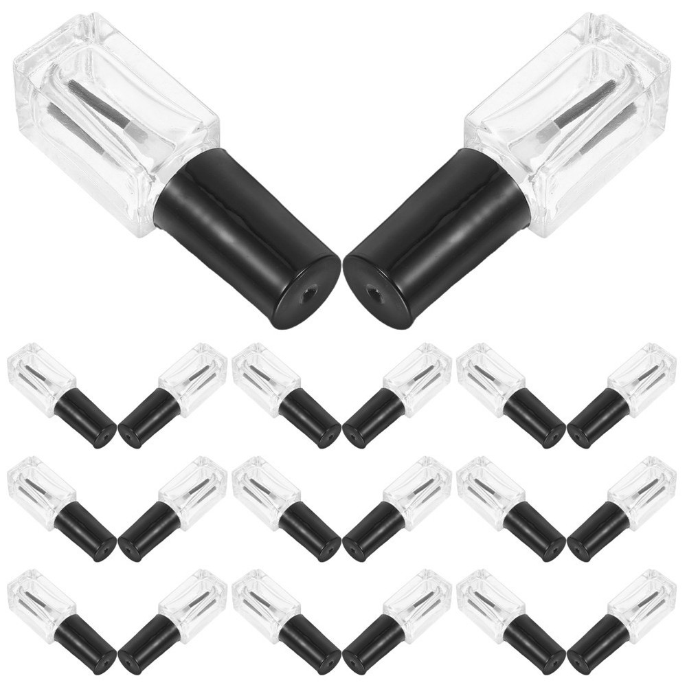 20 Pcs Refillable Transparent 5ml Nail Polish Bottles Empty Container