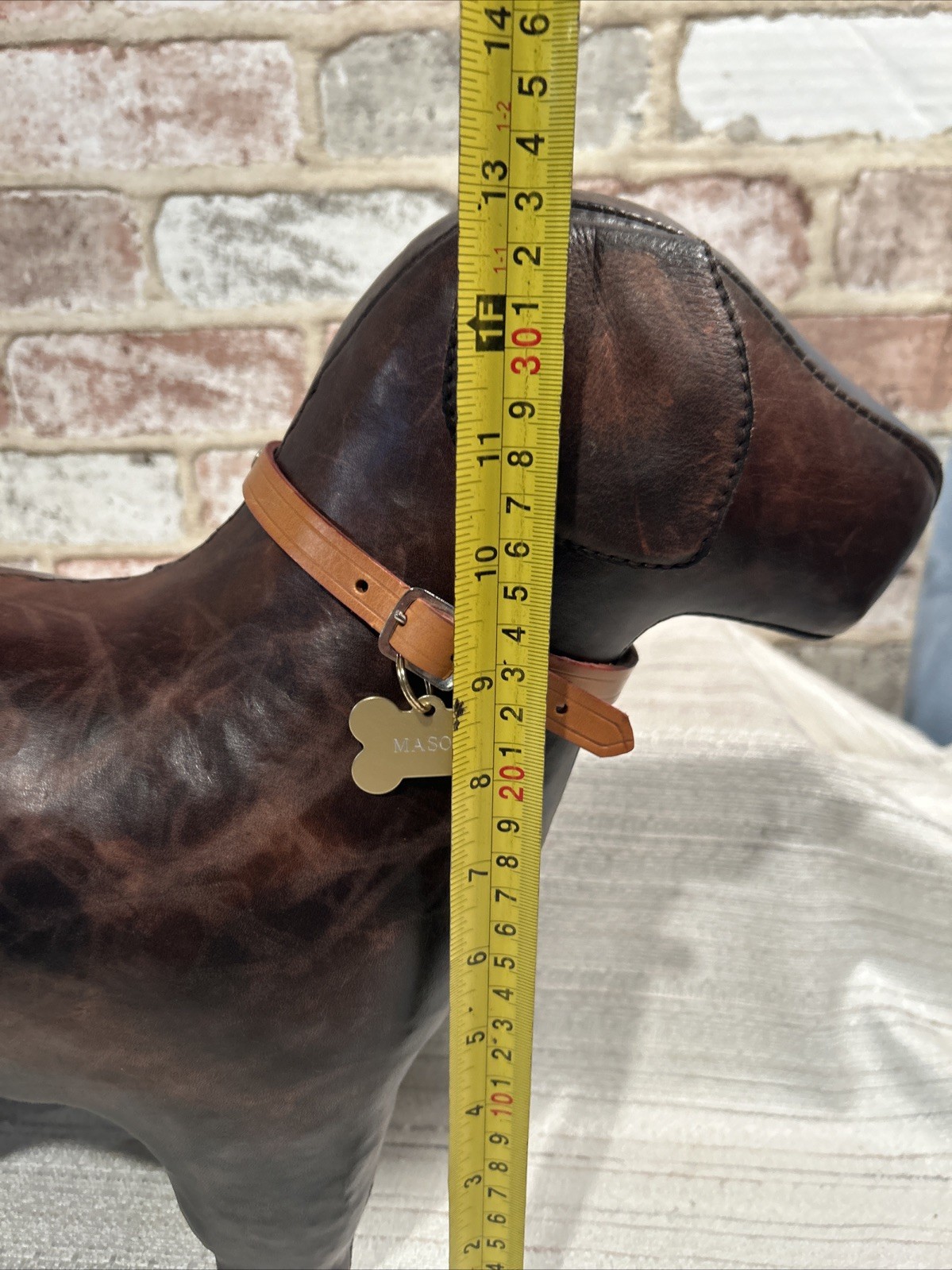 Vintage DIMITRI OMERSA Leather Dog Abercrombie Fitch Footstool Ottoman