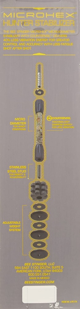 Bee Stinger B-Stinger MicroHex Stabilizer Matte 8", Black
