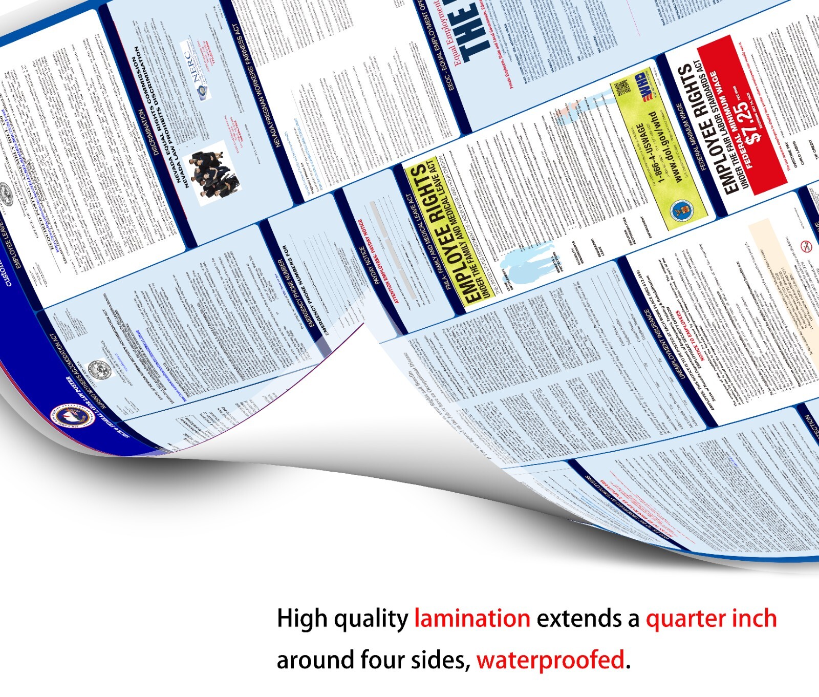 2026 Nevada NV LABOR LAW POSTER (Federal & State) Bundle Laminated