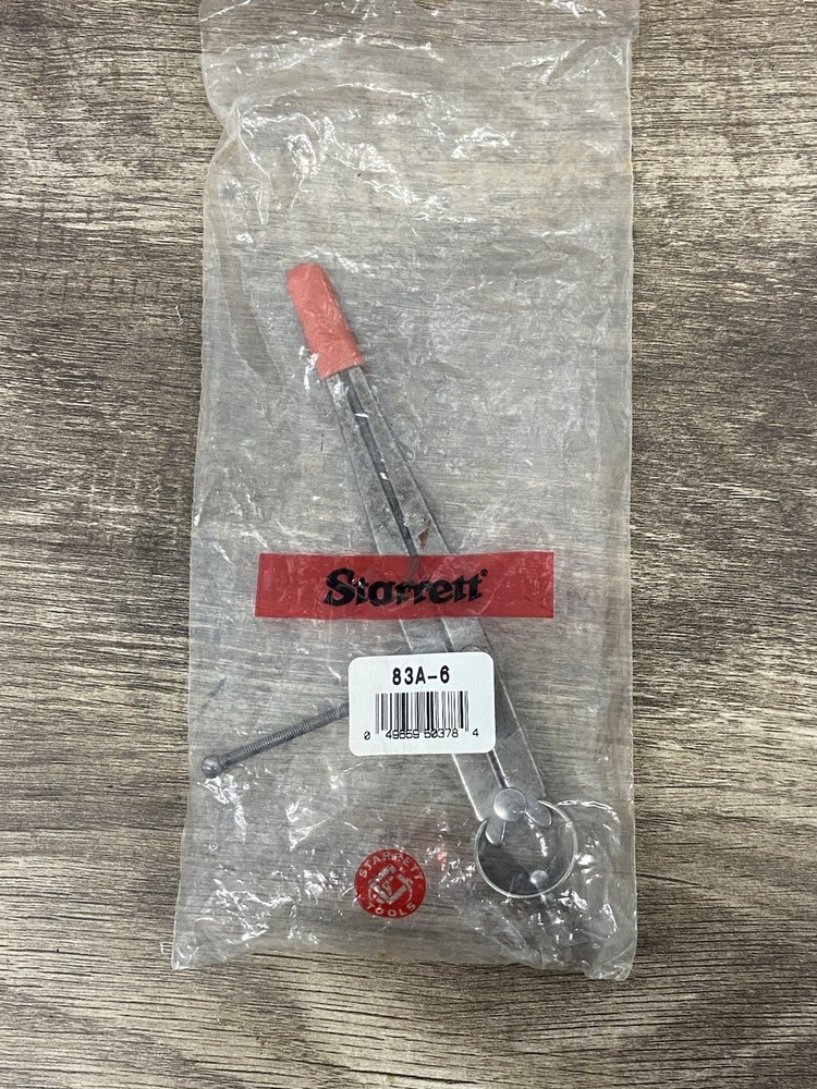 STARRETT No. 83A-6 6" Spring Divider with Flat Legs - Solid Nut - USA
