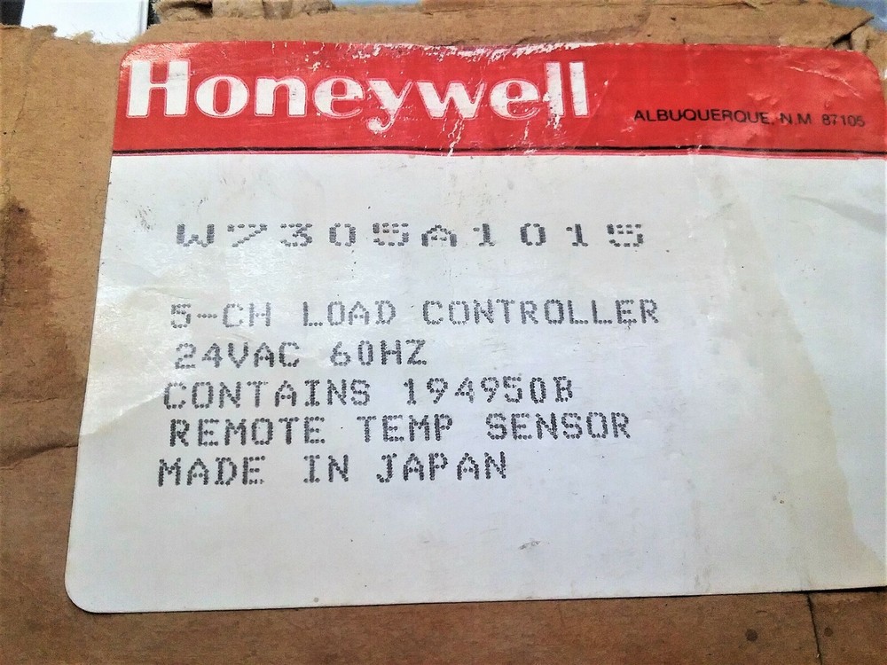 1 NOS Honeywell W7305A 1015 5-CH Load Controller Remote Temp Sensor
