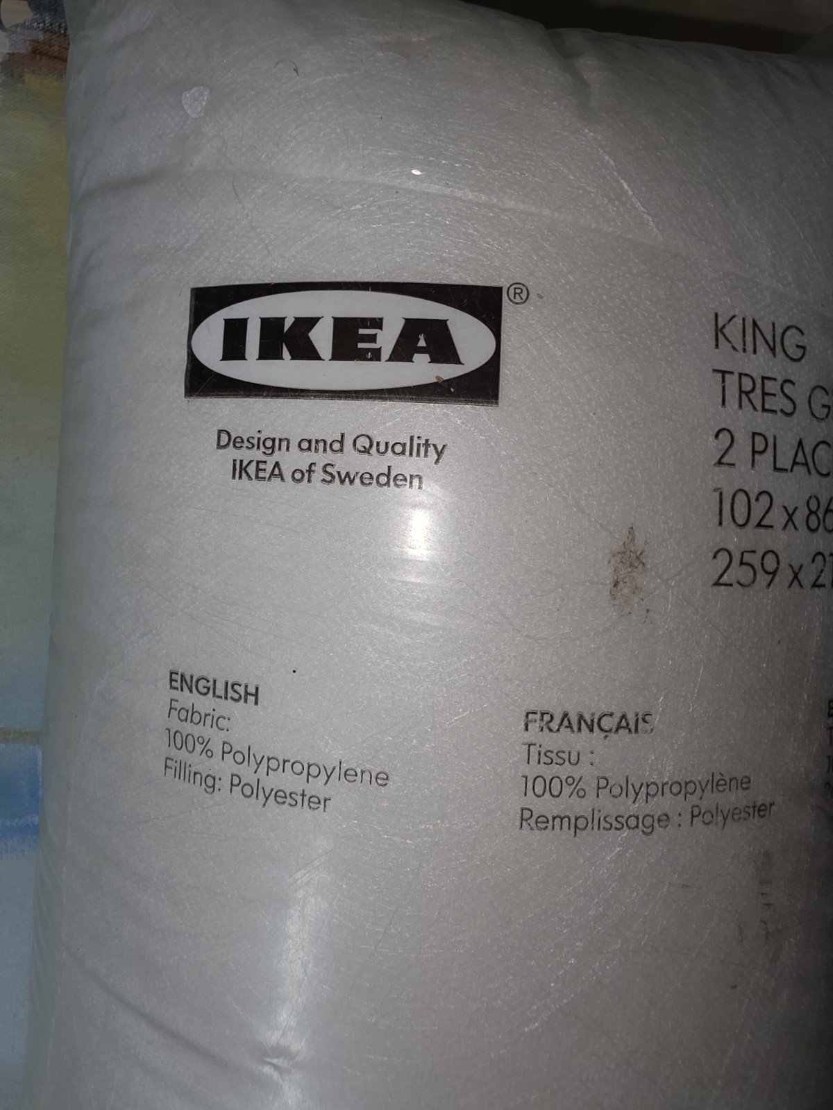 Ikea Mysa Latt KING 2 Places White New Sealed Bag A Must Have Buy It SHIPS FAST