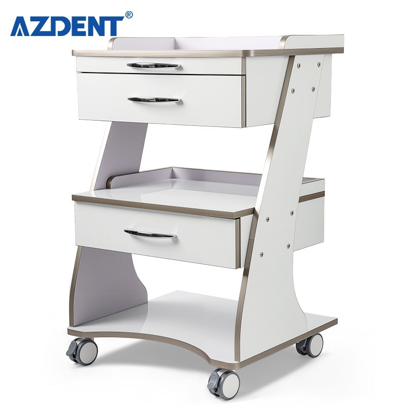 Dental Médico Carro Mueble de Almacenamiento con Cajones y Toma de Corriente