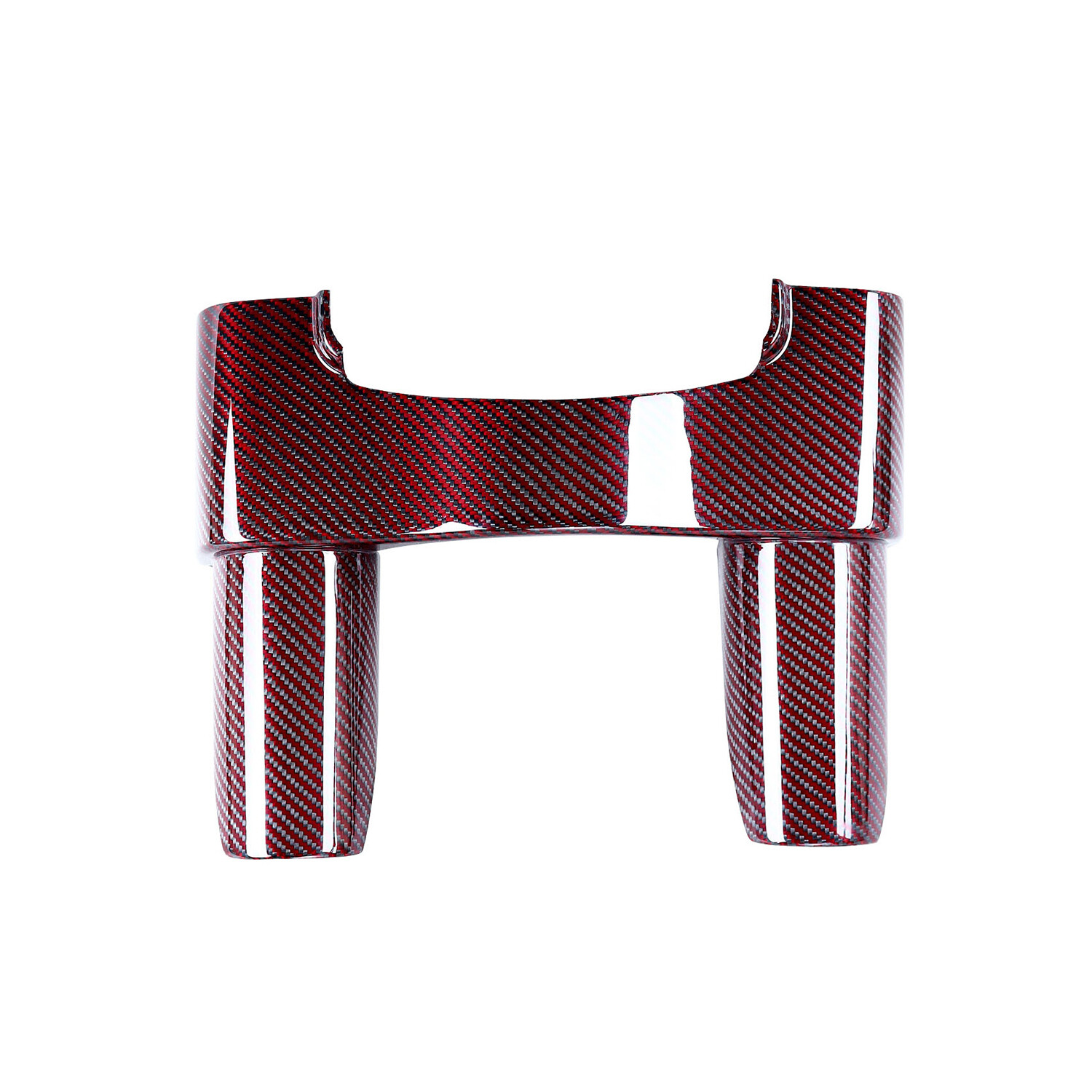 Red Carbon Fiber Upper Front Fork Slider Tube Cover for Harley 14-25 Touring FLH