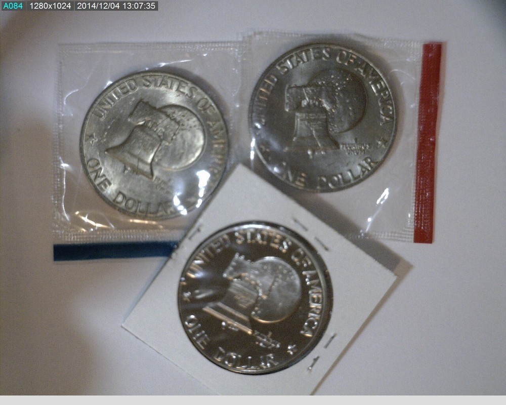 1976 PDS Eisenhower dollars Unc in mint cello and Proof type 2