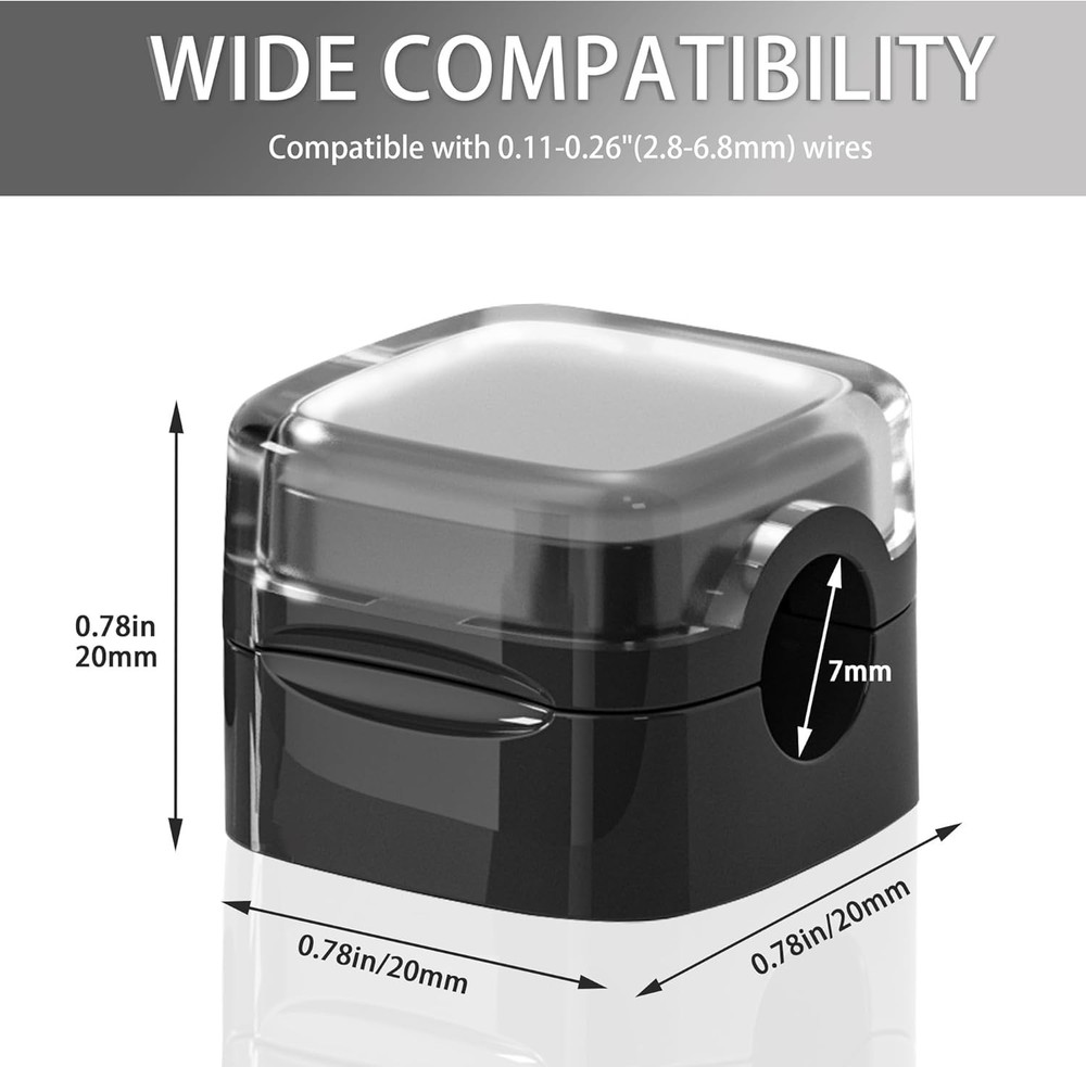 Versatile 6 Pack Self-Adhesive Cable Clips - Minimalist Desk Organizer Solution