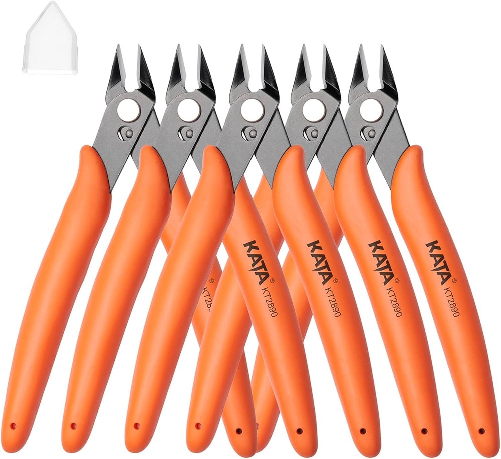 KATA 5-Pack Micro Wire Cutters, Precision Electronics Flush Cutter and 5 Pack