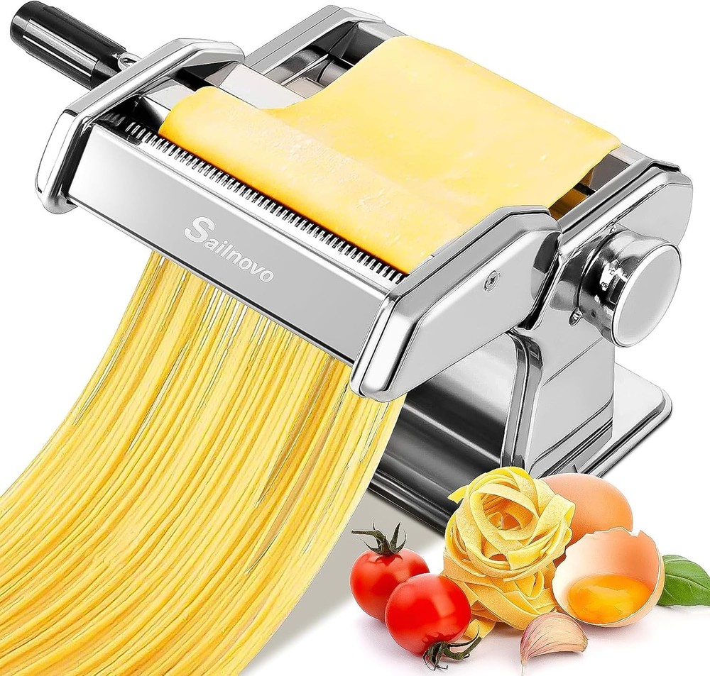 Pasta Maker Machine, 180 Roller Pasta Maker, 9 Adjustable Thickness Settings ...