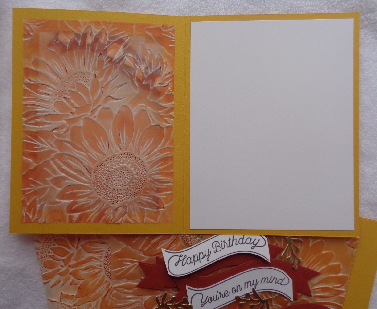 Stampin Up! Card Kit SUNFLOWER Unique Thinking of You & Birthday Vellum Emboss
