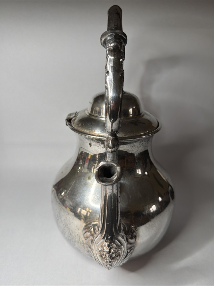 Sheridan Vintage Silver On Copper Teapot 11” Tall