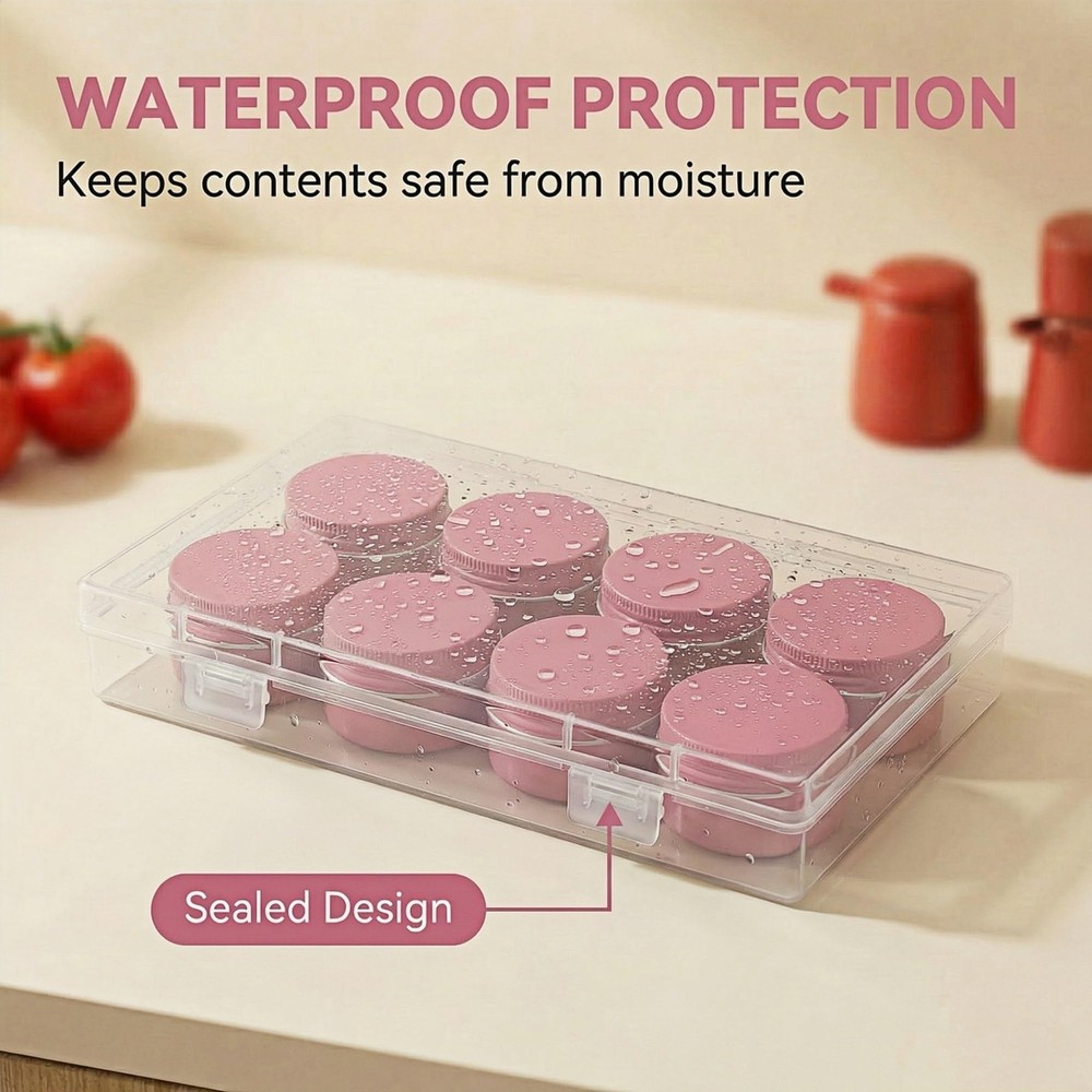 Mixed Storage System,2-Pack Outer Cases with 7 Plastic Boxes & 8 Aluminum Tin...