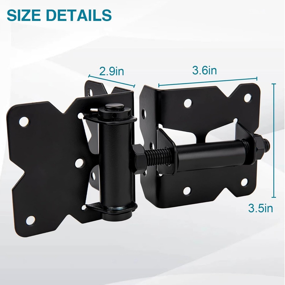 Self Locking Gate Latch and Hinges Set Heavy Duty Hardware for...