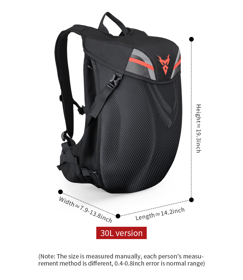 Flash Light Motorcycle Backpack Waterproof Helmet Luggage Backpack Accessories