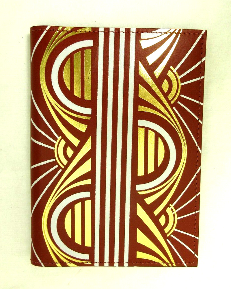 Metropolis Graphic Image 7" Refillable Notebook Leather Cover Spiral Insert Tera
