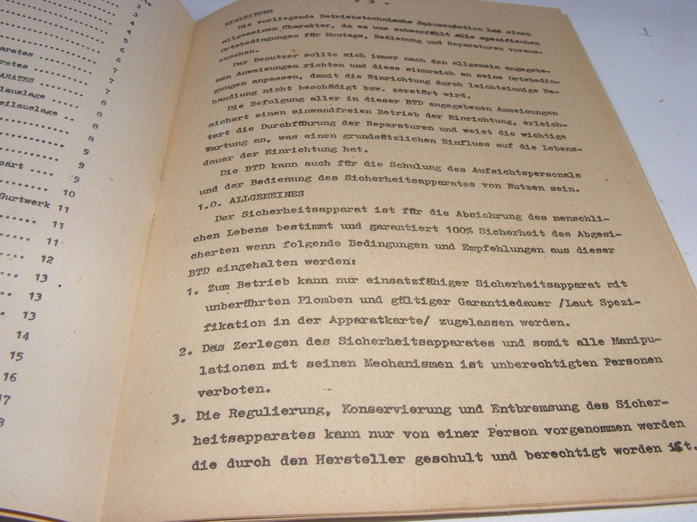 Old Notebook Operating Technical Documentation Safety Device AB 100