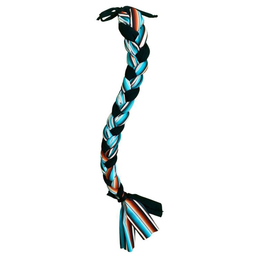 Teal Serape Braid-in Lycra Tail Bag
