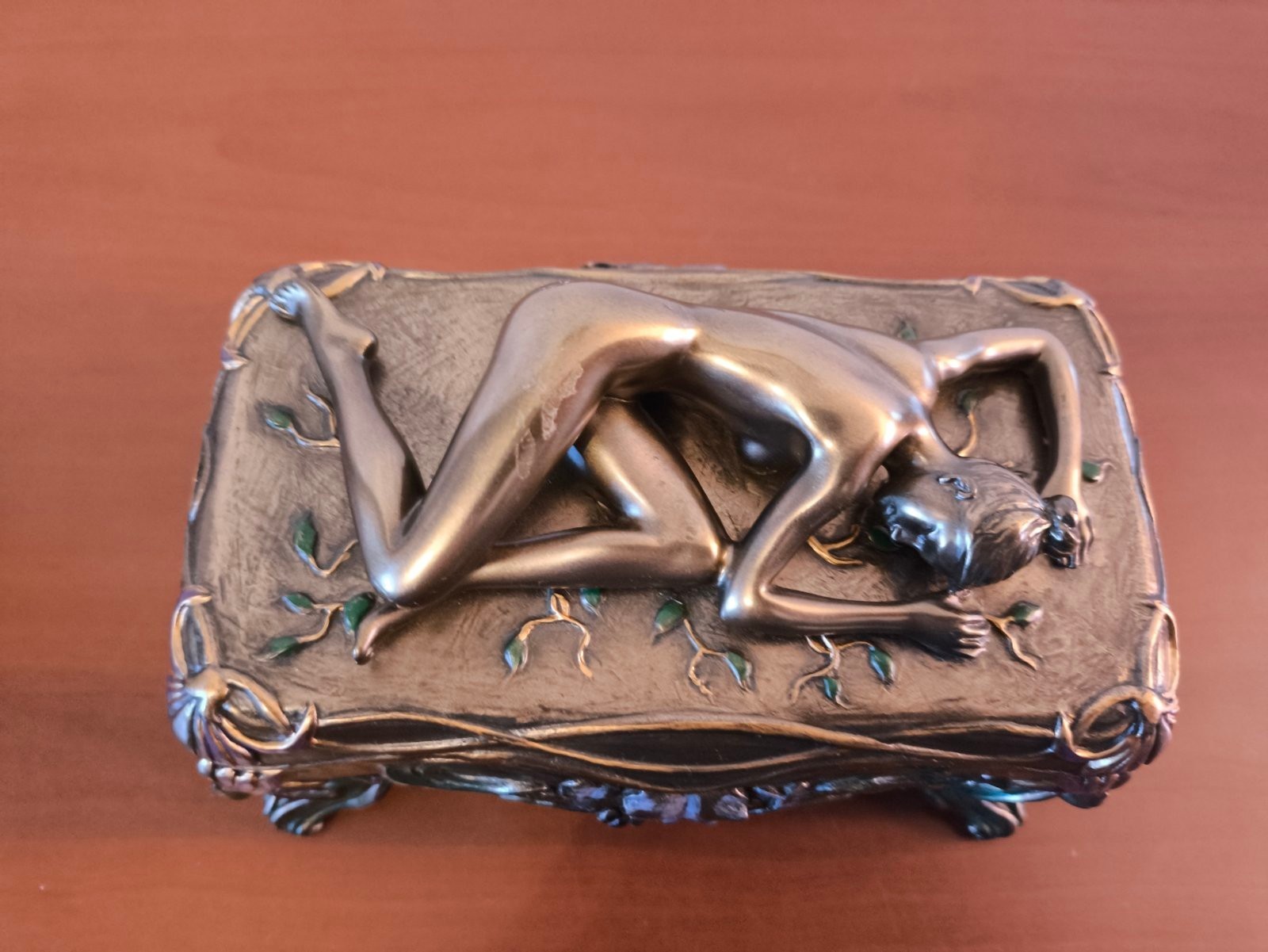 Beautiful & Rare Summit Collection Jewelry/Trinket Box Nude Woman Figurine