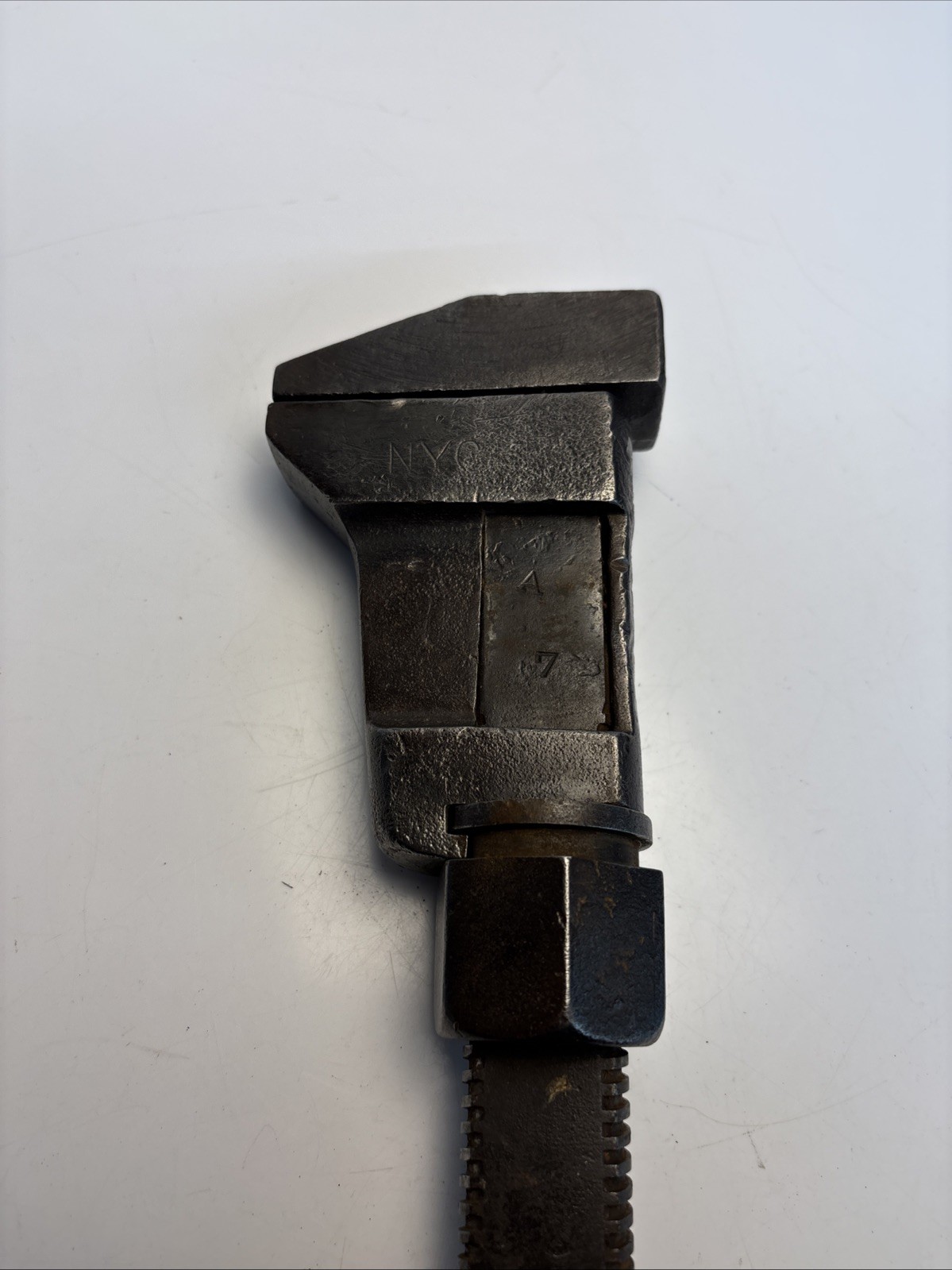 Antique Bemis & Call Co NYC Railroad Springfield Mass 18” Adjustable Wrench