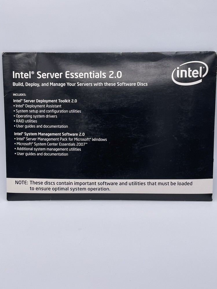 Intel Server Essentials 2.0 Build Deployment and Management Media Kit Pack