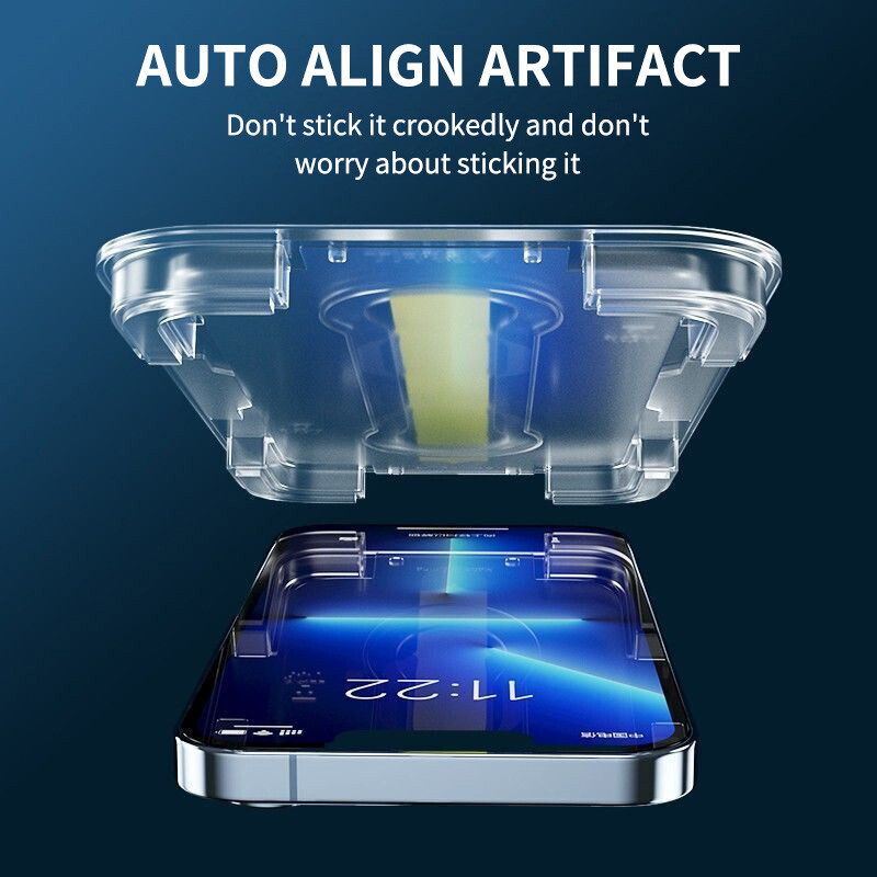 Screen Protector for iPhone 13 14 15 16 17Pro Max Tempered Glass Edge Full Cover