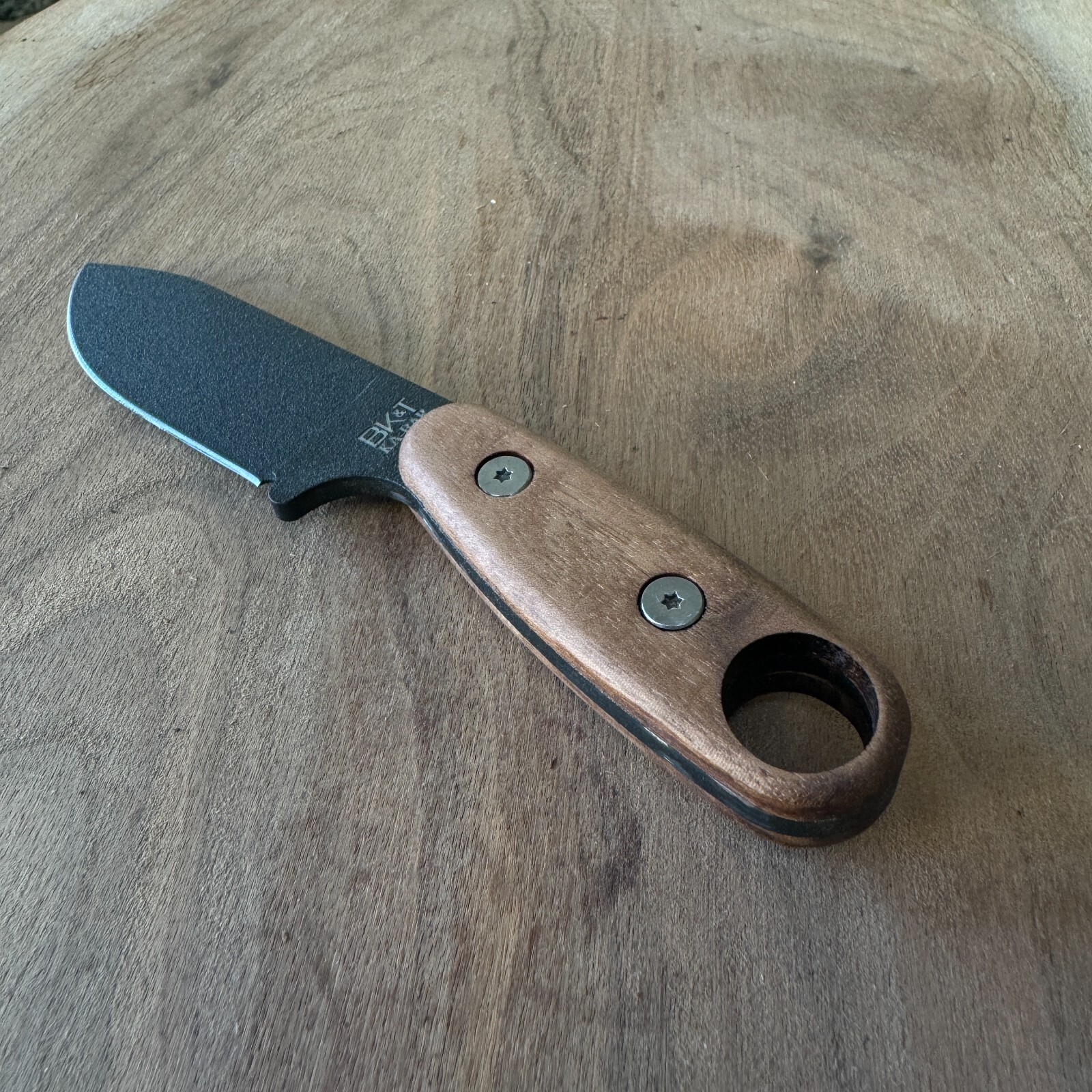 Walnut scales compatible with Kabar BK-14 Eskabar knife (w/hardware)