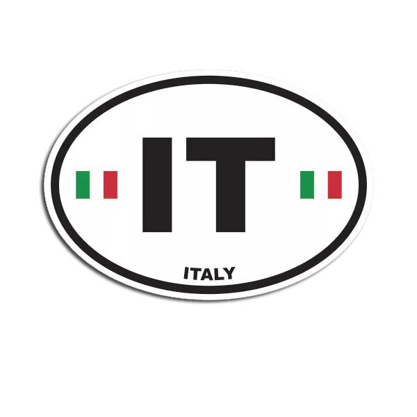 Italy Oval Sticker Decal