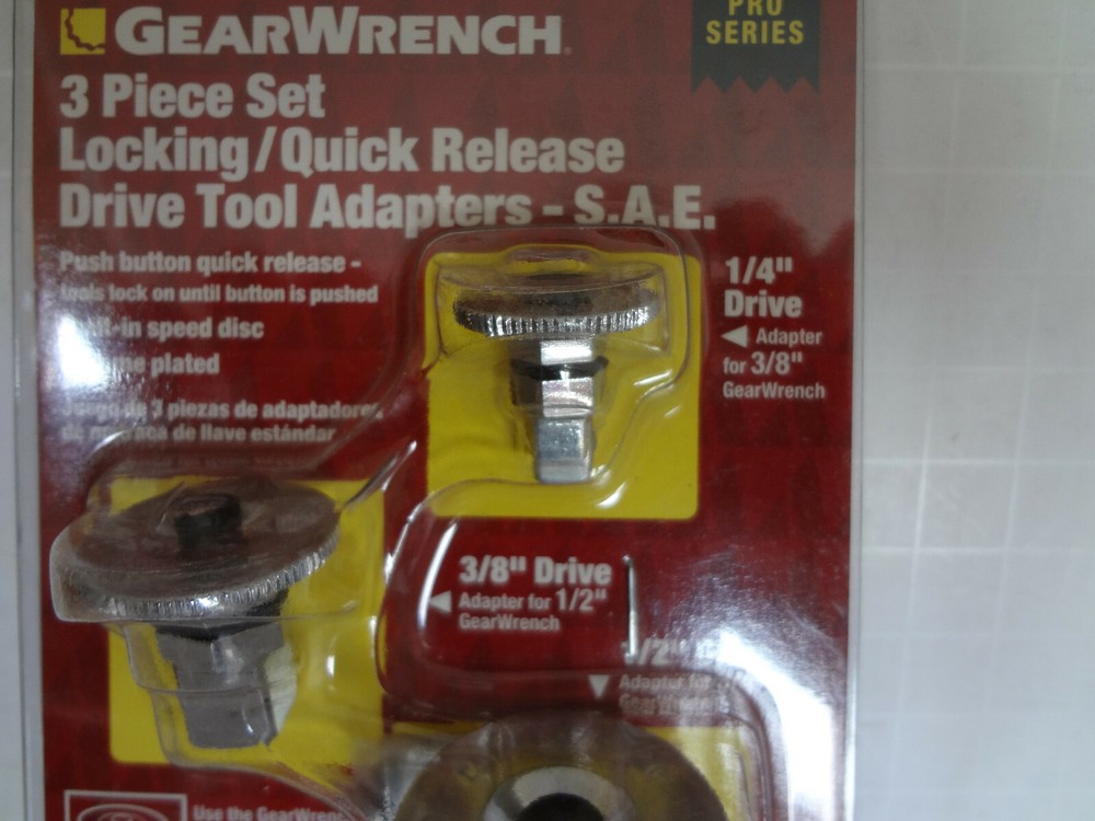 Ace 3 Pc. Locking Quick Release Drive Tool Adapter Set (2107126)