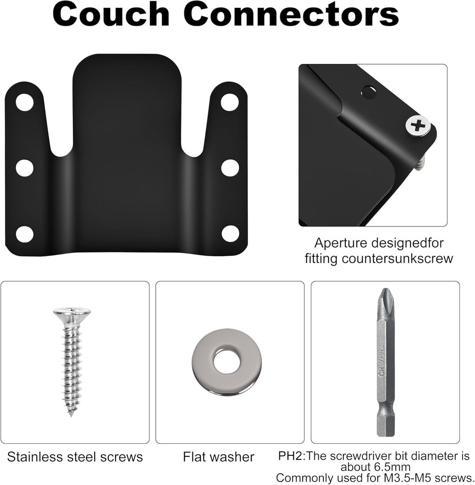 4 Pcs Universal Sectional Sofa Interlocking, Sectional Couch Connectors
