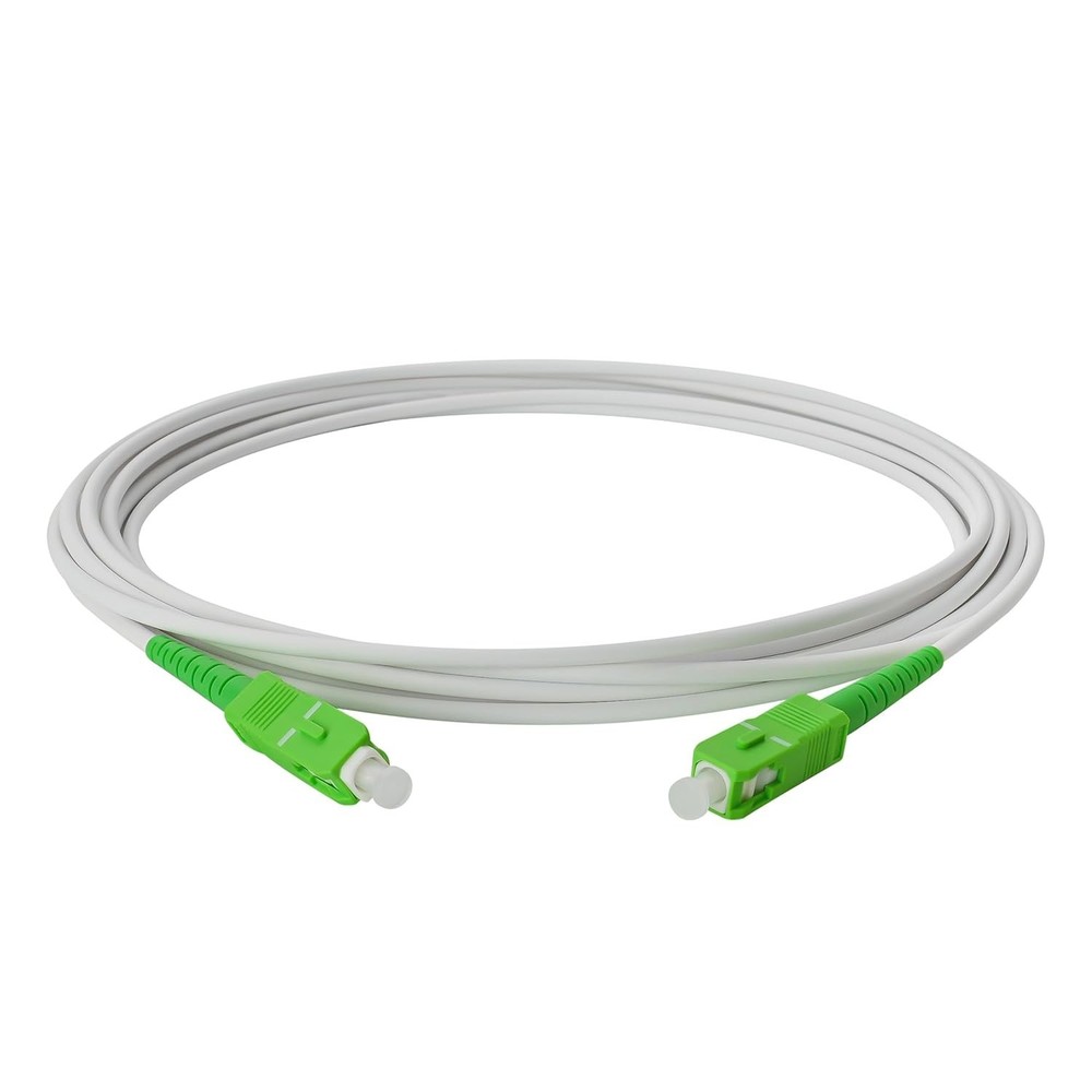 6-Pack 2 Meter 0.15dB SC/APC to SC/APC Singlemode Simplex Fiber Patch Cable