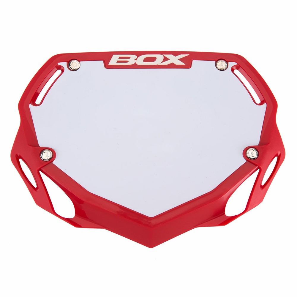 BOX COMPONETS BMX NUMBER PLATES PRO/MINI RED