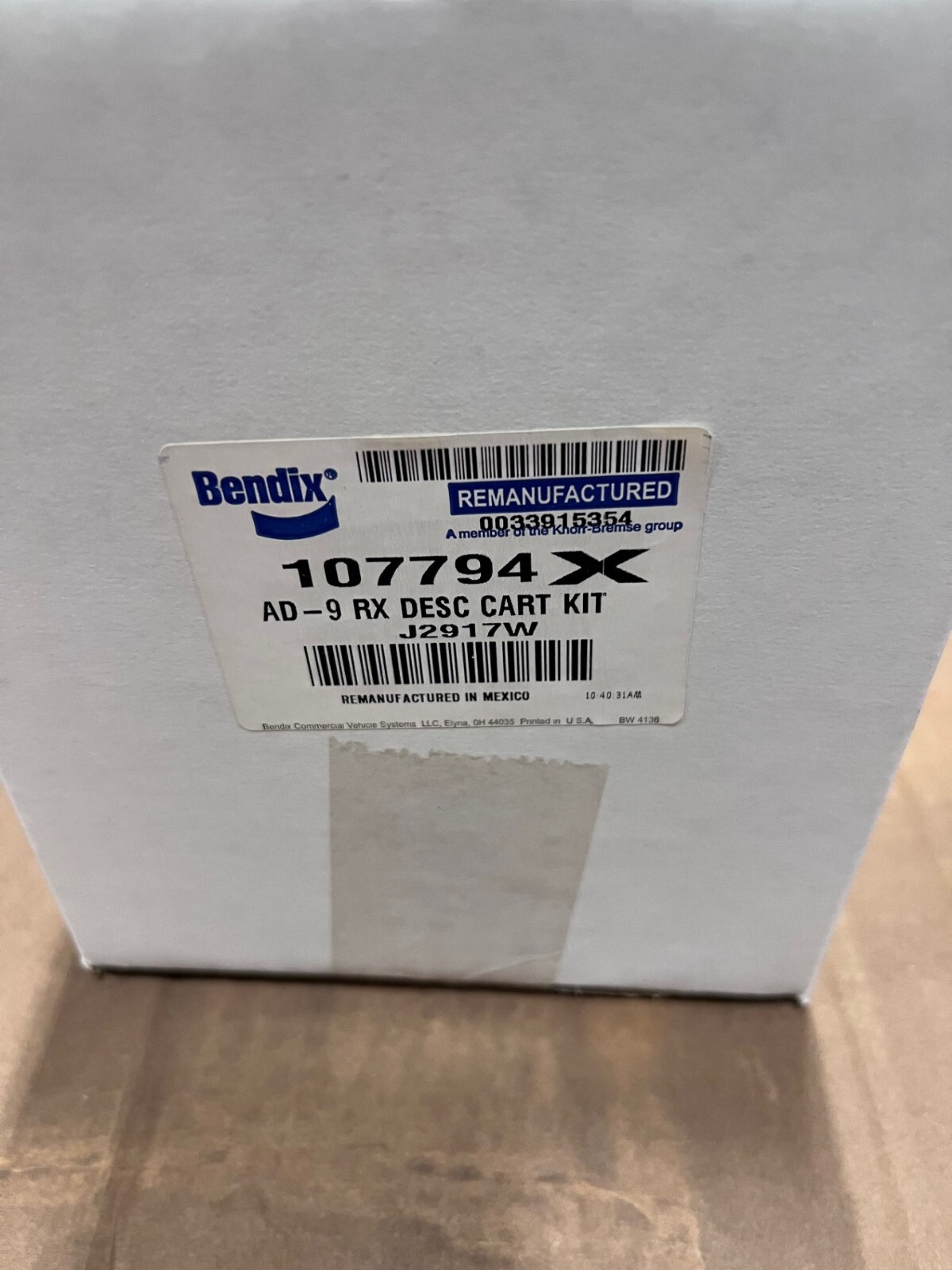107794x ad-9 Bendix Cartridge Kit Reman New in Box