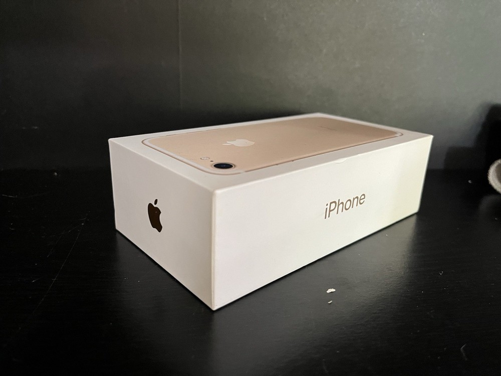 Apple Gold Empty Iphone 7 Box 32GB w/ Stickers — BOX ONLY