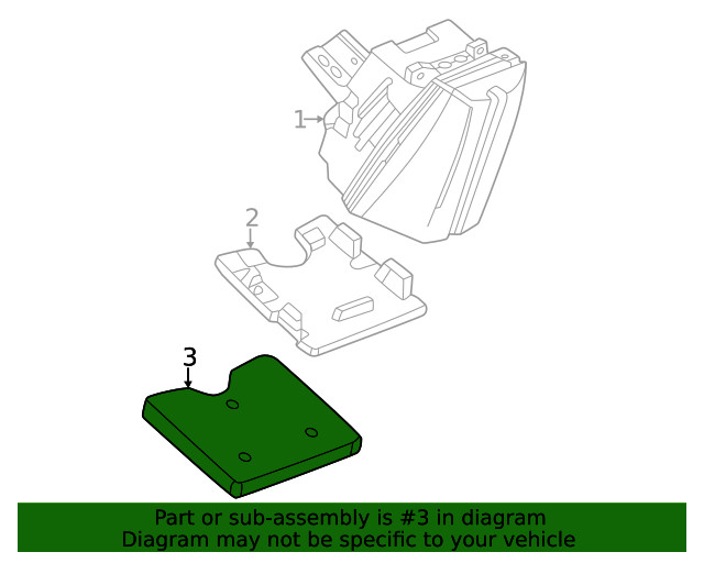 Genuine GM High Mount Lamp Insulator 86777480