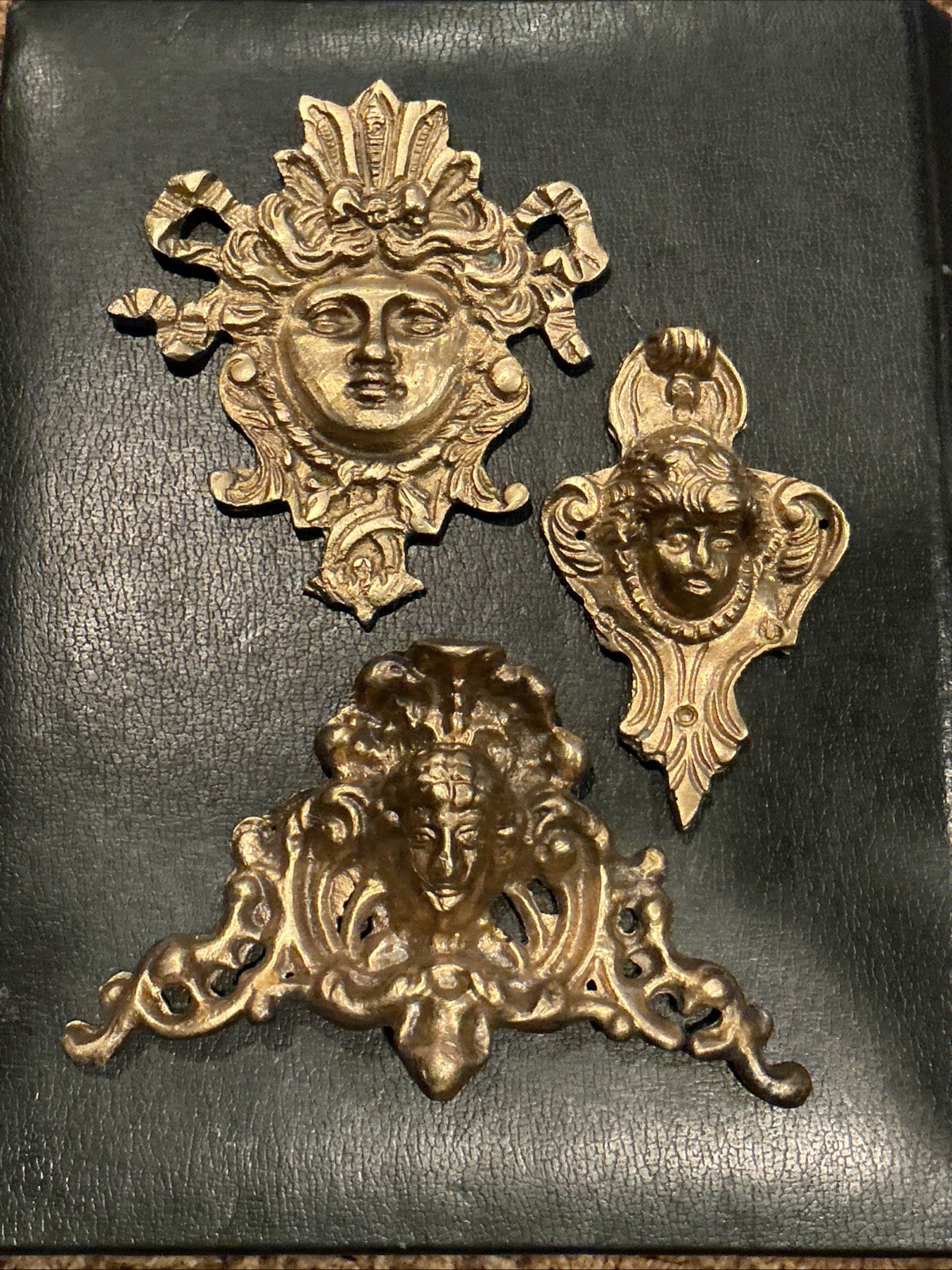 Antique Brass Furniture Mounts, Embellishments