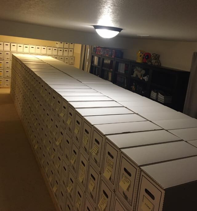 5 Pack LONG DrawerBoxes w/5 BoxSort Rails Comic Book Storage Boxes Stackable