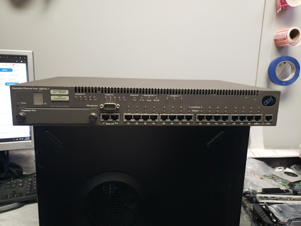 IBM 8237 8237-001 Stackable Ethernet Hub 10Base-T free ship