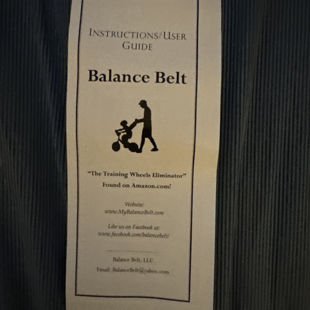 BalanceBelt. The Training Wheels Eliminator