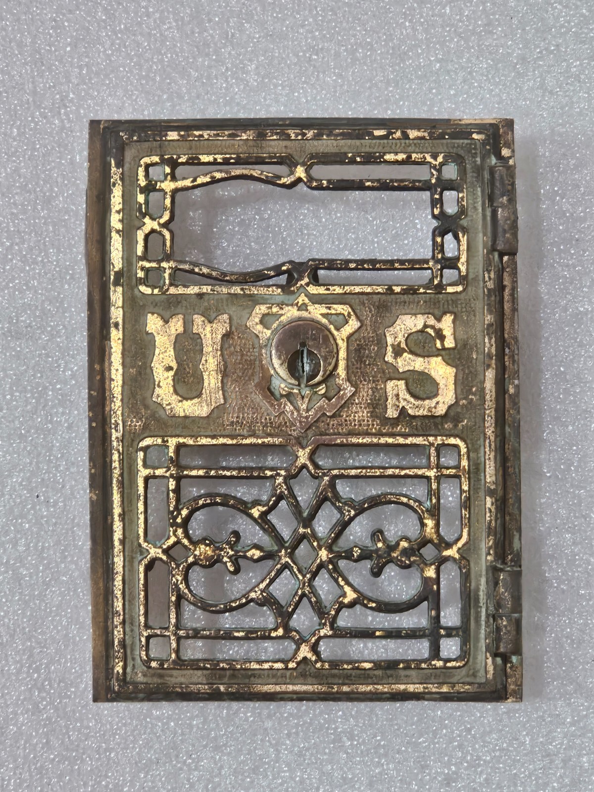 Rare 1870s Yale Lock Mfg Vintage 3.25" x 5" Post Office Door