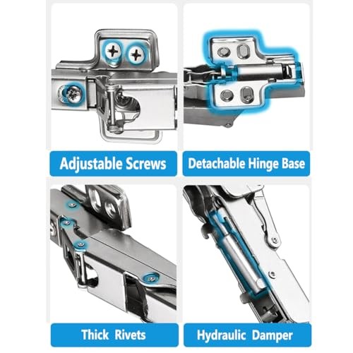 Hardware 165 Degree Soft Close Half Overlay Frameless 2 Pack half-overlay