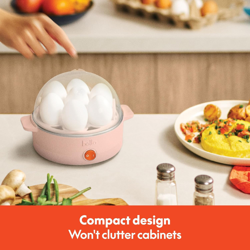 Electric Egg Cooker, 7 Eggs Capacity Tray, Single Stack, for Poached, Scrambled,